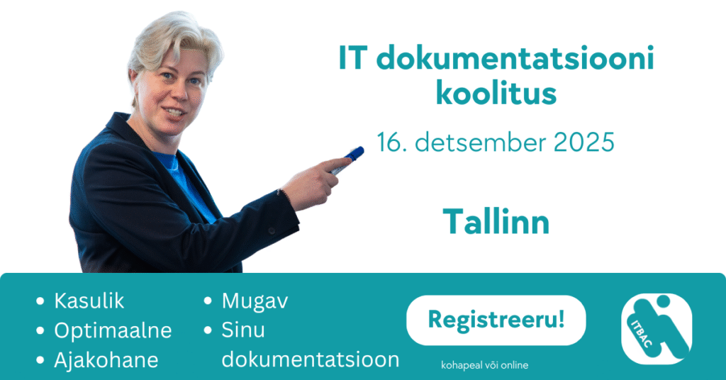 IT dokumenteerimise koolitus Tallinnas 16. detsembril 2025